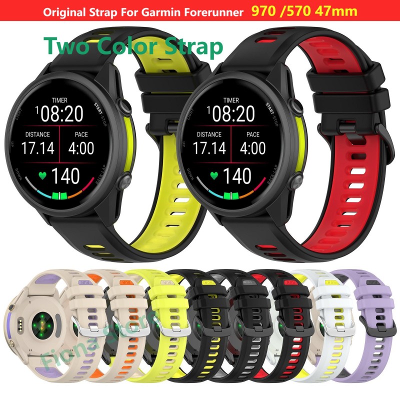 Silicone Watch Band 22Mm - 가민 포러너 970 570 47mm 오리지널