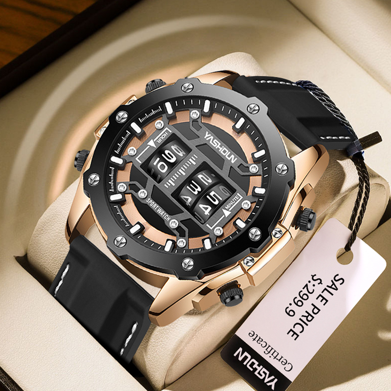 Leather Watch Band Men - 크리 에이 티브 워치 디지털 쿼츠