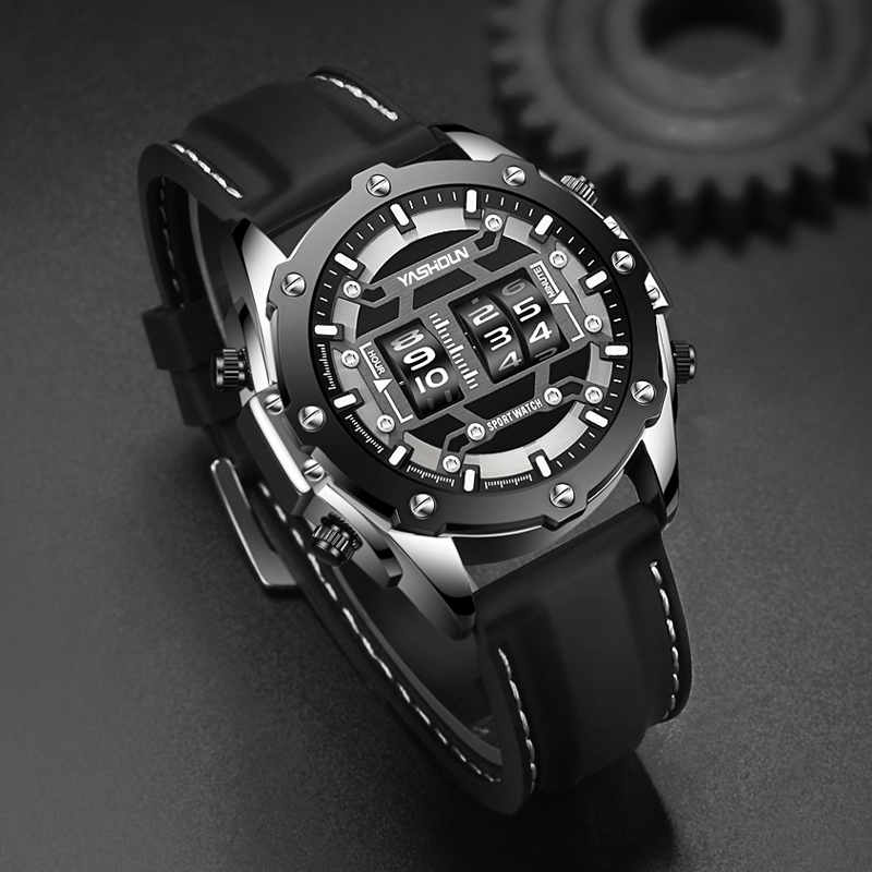 크리 에이 티브 워치 디지털 쿼츠 시계 남성 럭셔리 방 - Leather Watch Band Men 리뷰 및 가격