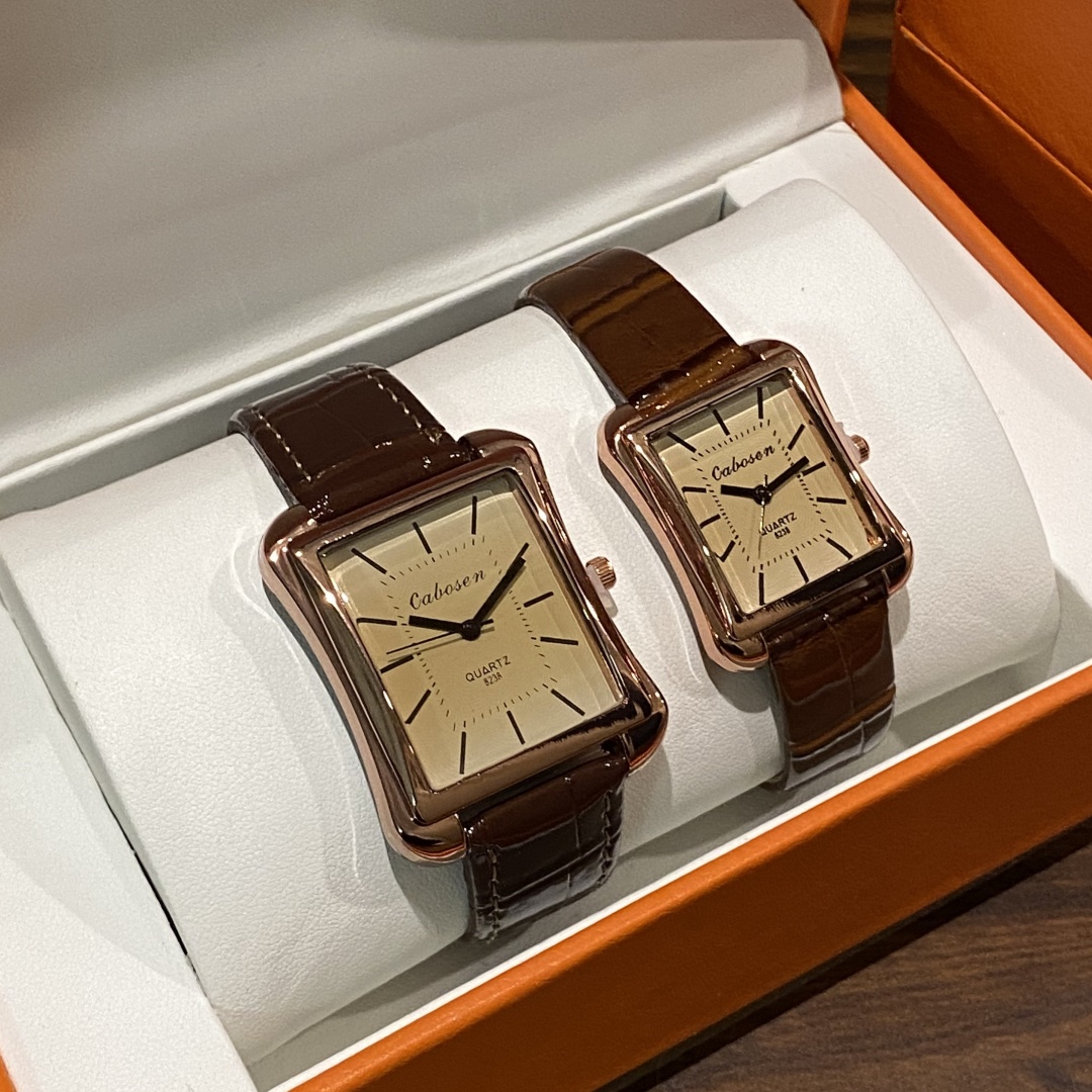 커플 시계 쿼츠 무브먼트 비즈니스 여성 남성 아날로그  - Leather Watch Band Men 리뷰 및 가격