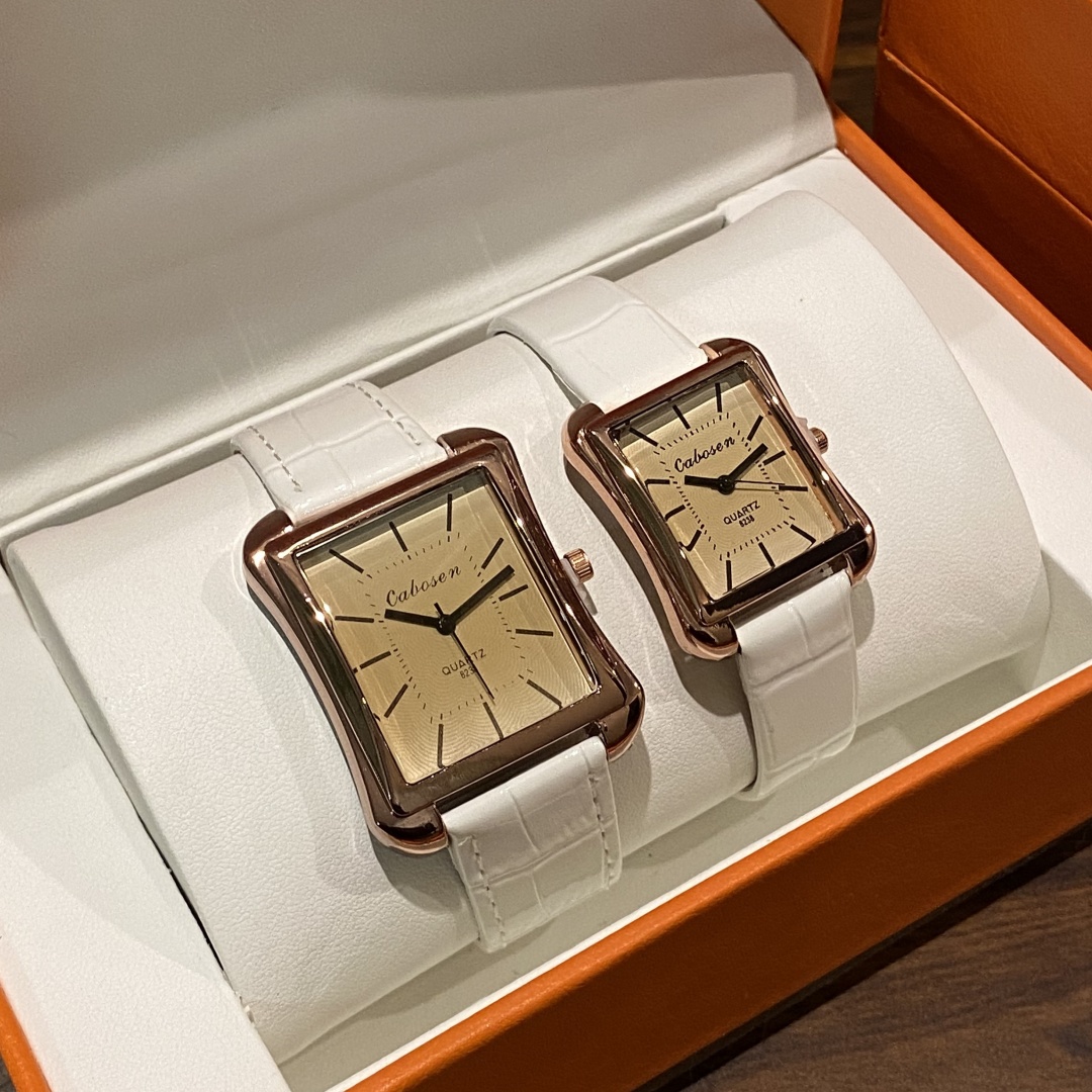 커플 시계 쿼츠 무브먼트 비즈니스 여성 남성 아날로그  - Leather Watch Band Men 리뷰 및 가격