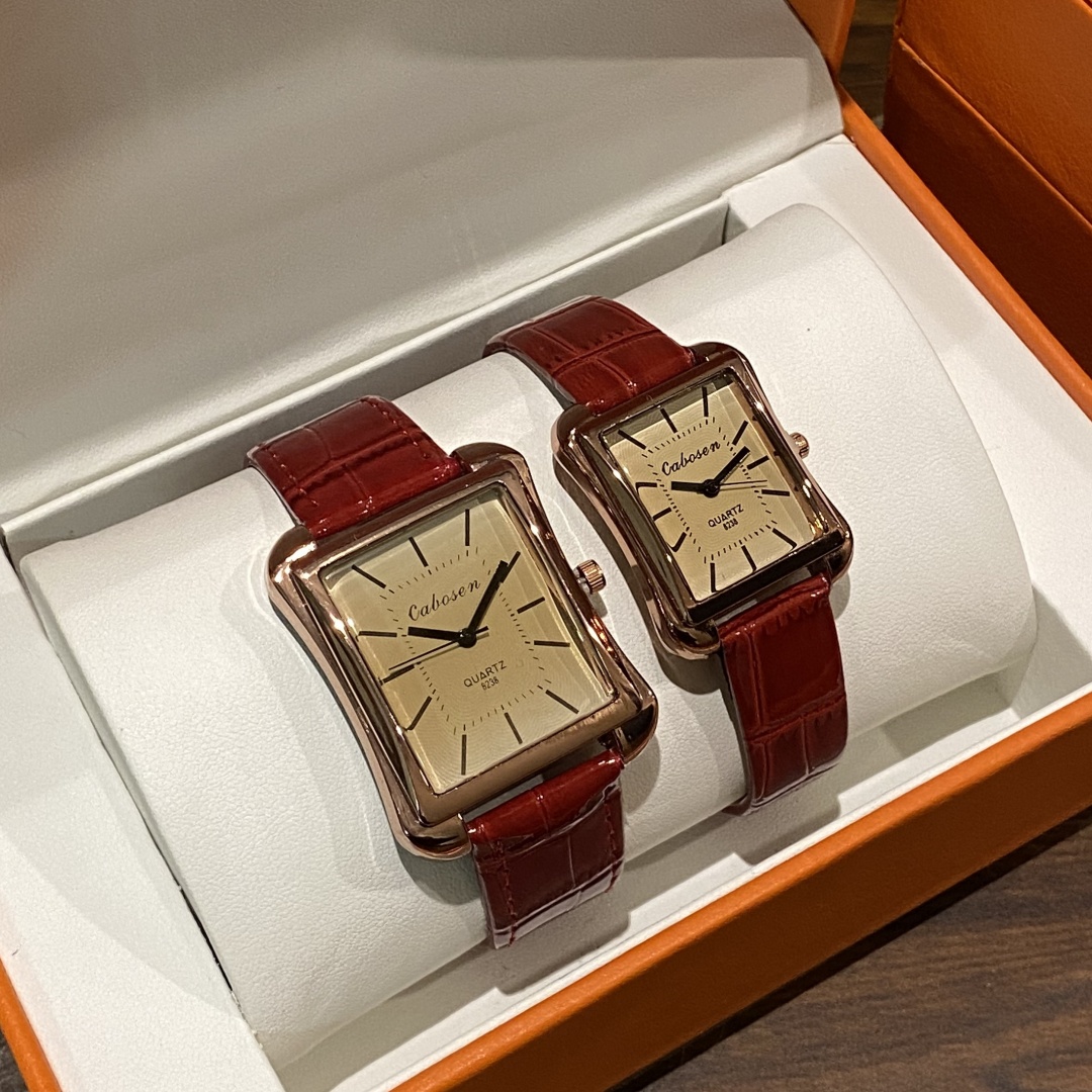 커플 시계 쿼츠 무브먼트 비즈니스 여성 남성 아날로그  - Leather Watch Band Men 리뷰 및 가격