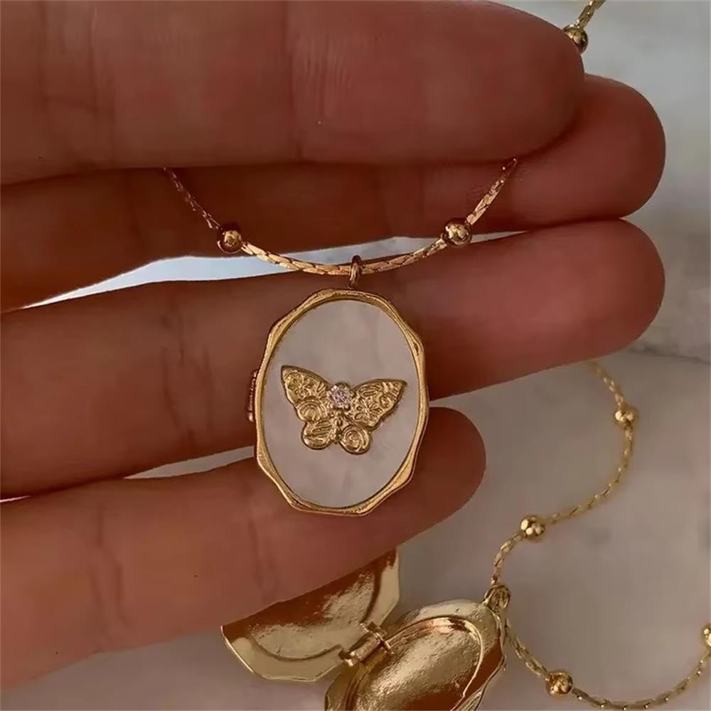크리 에이 티브 스테인레스 스틸 잠글 수있는 사진 앨범 - Butterfly Clasp Deployant 리뷰 및 가격