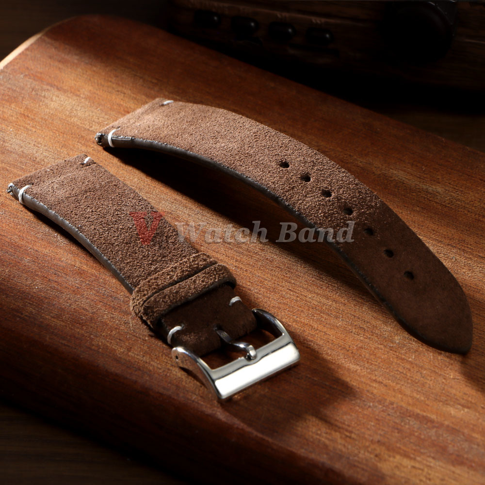 20mm 22mm 고품질 스웨이드 소 가죽 빈티지 시계 - Suede Strap Watch 리뷰 및 가격