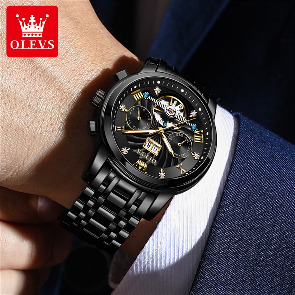 OLEVS 클래식 남성용 시계 뚜르비옹 다기능 완전 자 - Rolex Watch Datejust 리뷰 및 가격