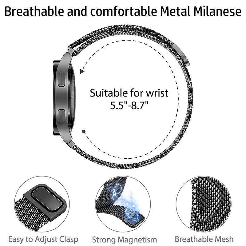 Amazfit GTS 4/3/2e/Mini/strato - Milanese Loop Magnetic 리뷰 및 가격