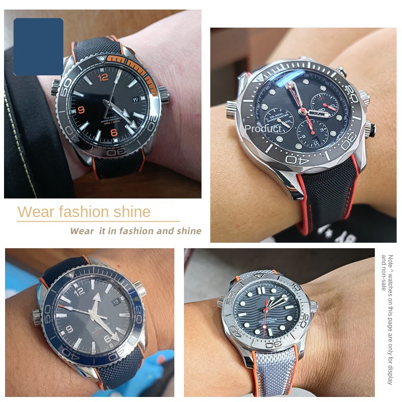 남성용 나일론 패턴 고무 시계 밴드, 곡선 시계 스트랩 - Omega Watch Speedmaster 리뷰 및 가격